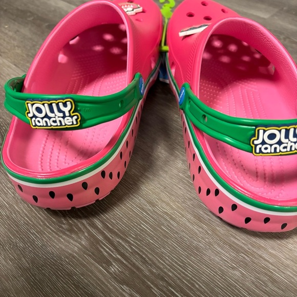 CROCS X Jolly Rancher | Watermelon Classic Clogs In Pink And Green Limited NEW - Picture 6 of 9
